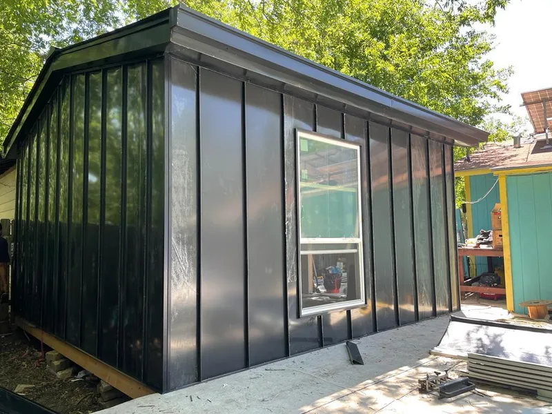 Black standing seam metal wall panels for Metal Roof Installation in Wilkes-Barre